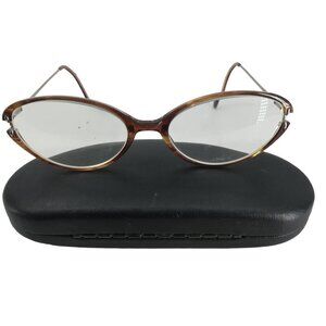Silver Dollar Nora Eyeglasses Glasses Tortoise Brown Plastic Frames Vintage 135